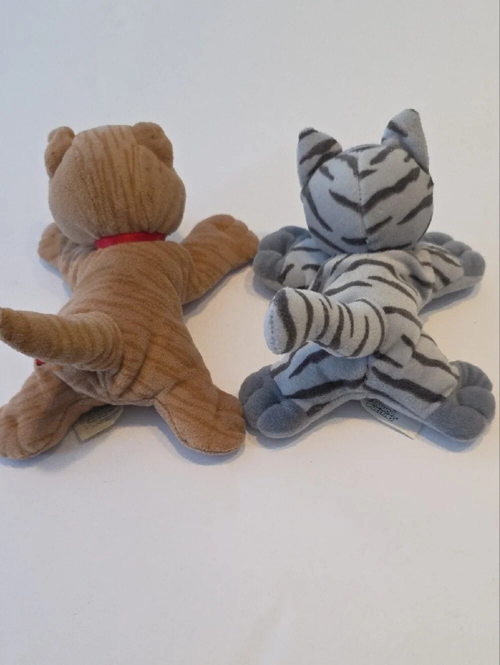 Vintage Tonka Pound Puppies Pound Purries Cat Plush Lot 2 Tan Gray Tabby 80s Kid
